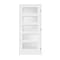 Codel Doors 36"x80"x1-3/8" Primed 5-Panel Equal Panel w/White Lami Glass Interior Shaker 7-1/4" LH Prehung Door 3068pri8405GLLH10B714 - alternate 1